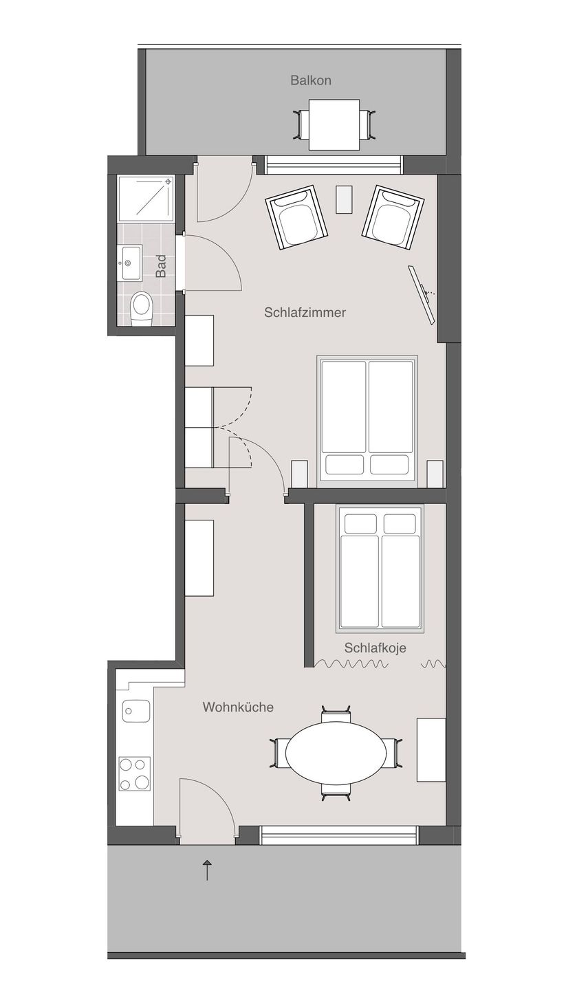 Strandkoje - Landhaus Rettin - Grundriss