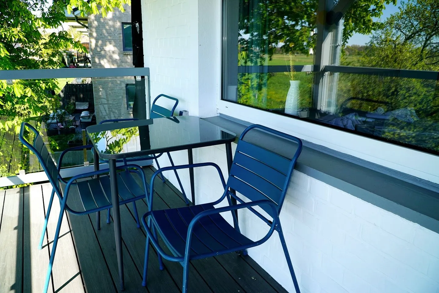 Strandkoje - Leuchtturm Rettin - Balkon
