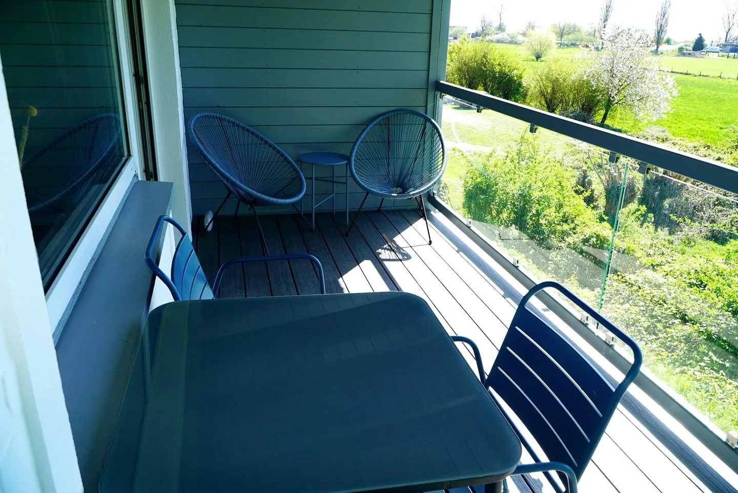Strandkoje - Leuchtturm Rettin - Balkon