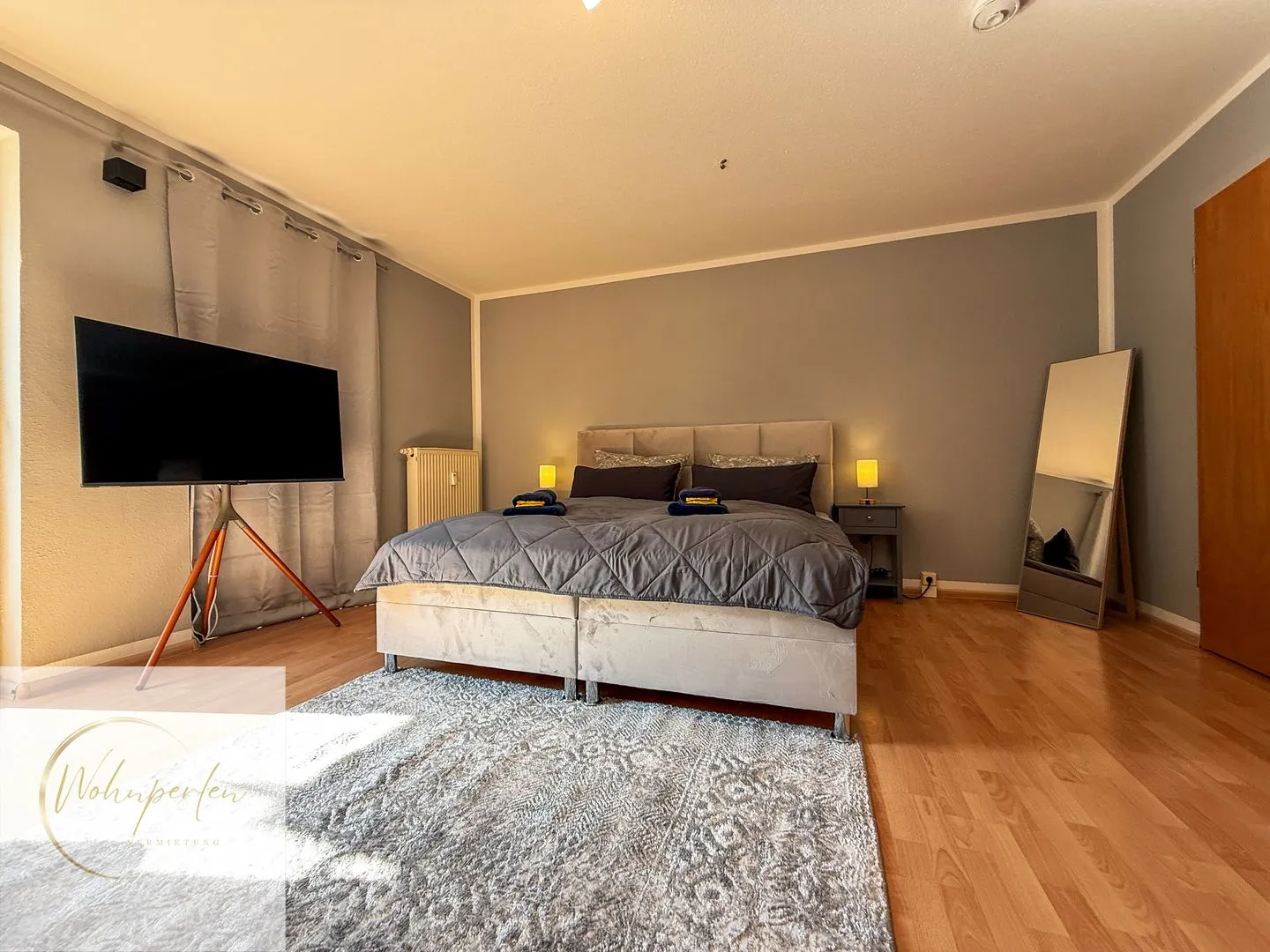 Apartment - NewTown - Balkon Dresden - Bett