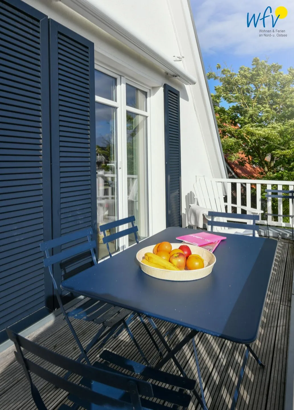 Ferienhaus Charlotte 48 Feriendoppelwohnung Charlotte Wangerooge - Terrasse