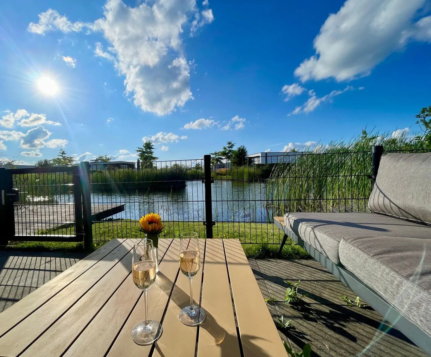 Marina Strandbad Chalet Waterlijn mit Zaun Haus Nr. 91 Gelderland -