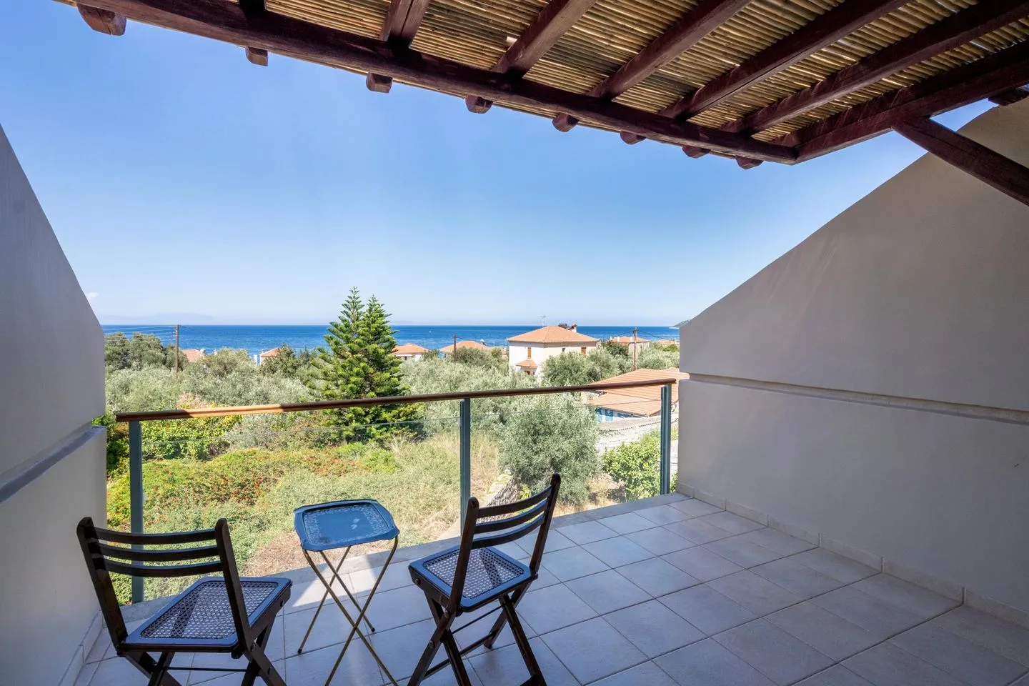 Nanita Stone House Poulithra - Balkon