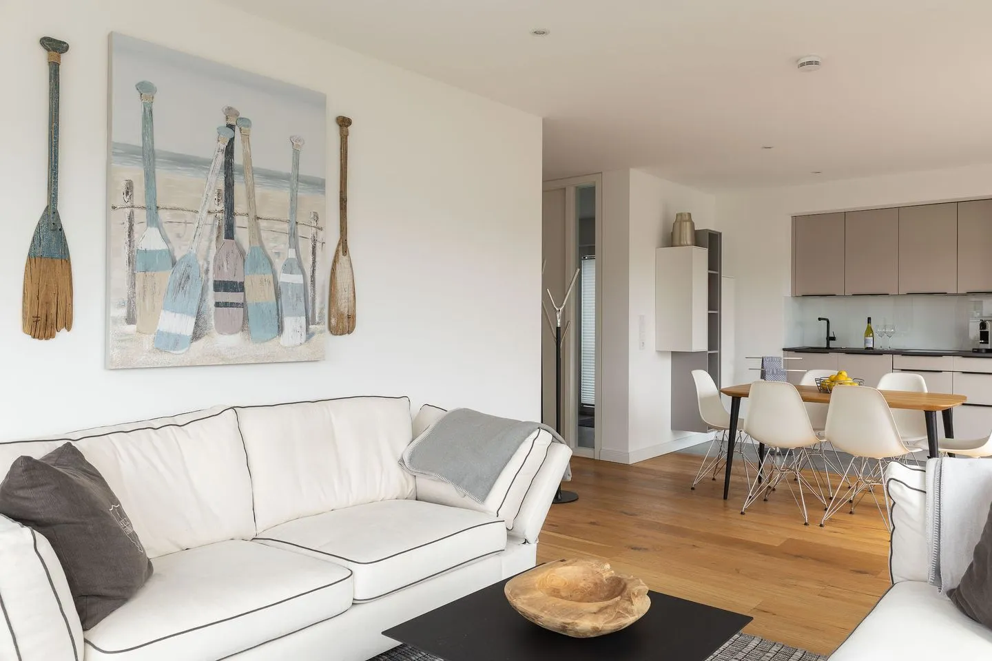 Hafenglück - mit Balkon & außergewöhnlichem Hafenblick - Wohnzimmer