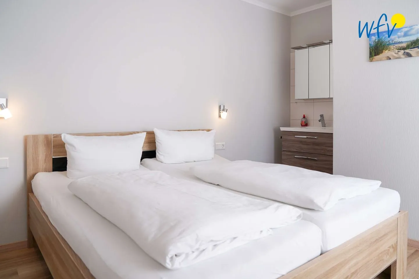 Apartmenthaus Roberta Ferienwohnung Seehund Borkum - Schlafzimmer