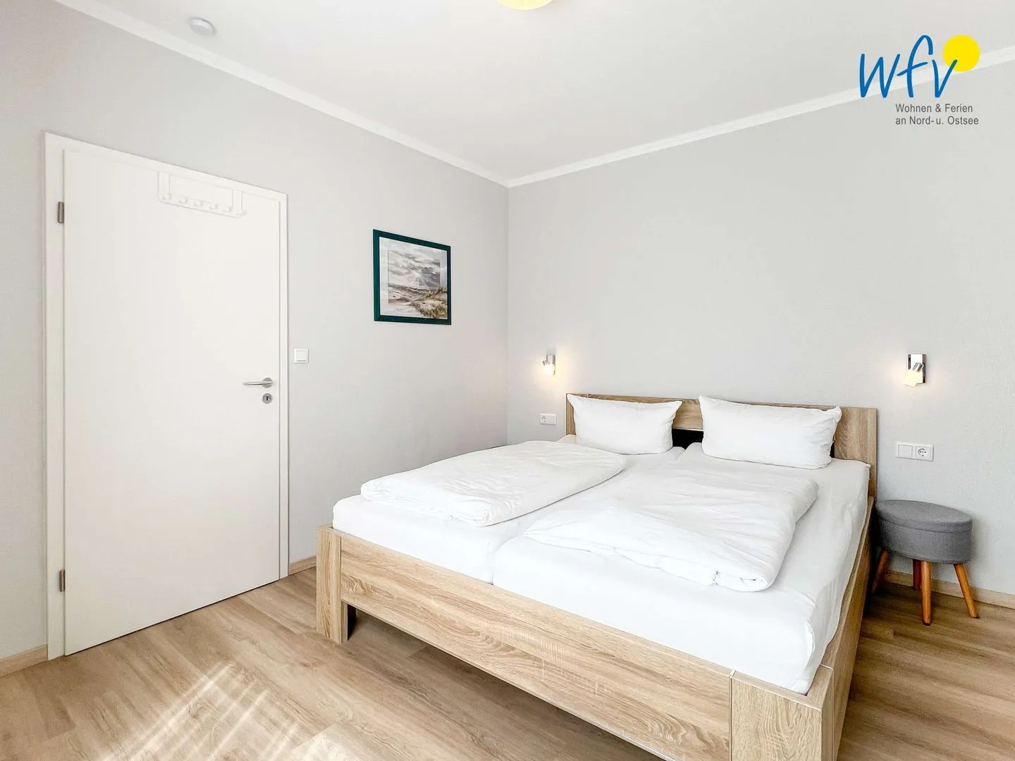 Apartmenthaus Roberta Ferienwohnung Seehund Borkum - Schlafzimmer