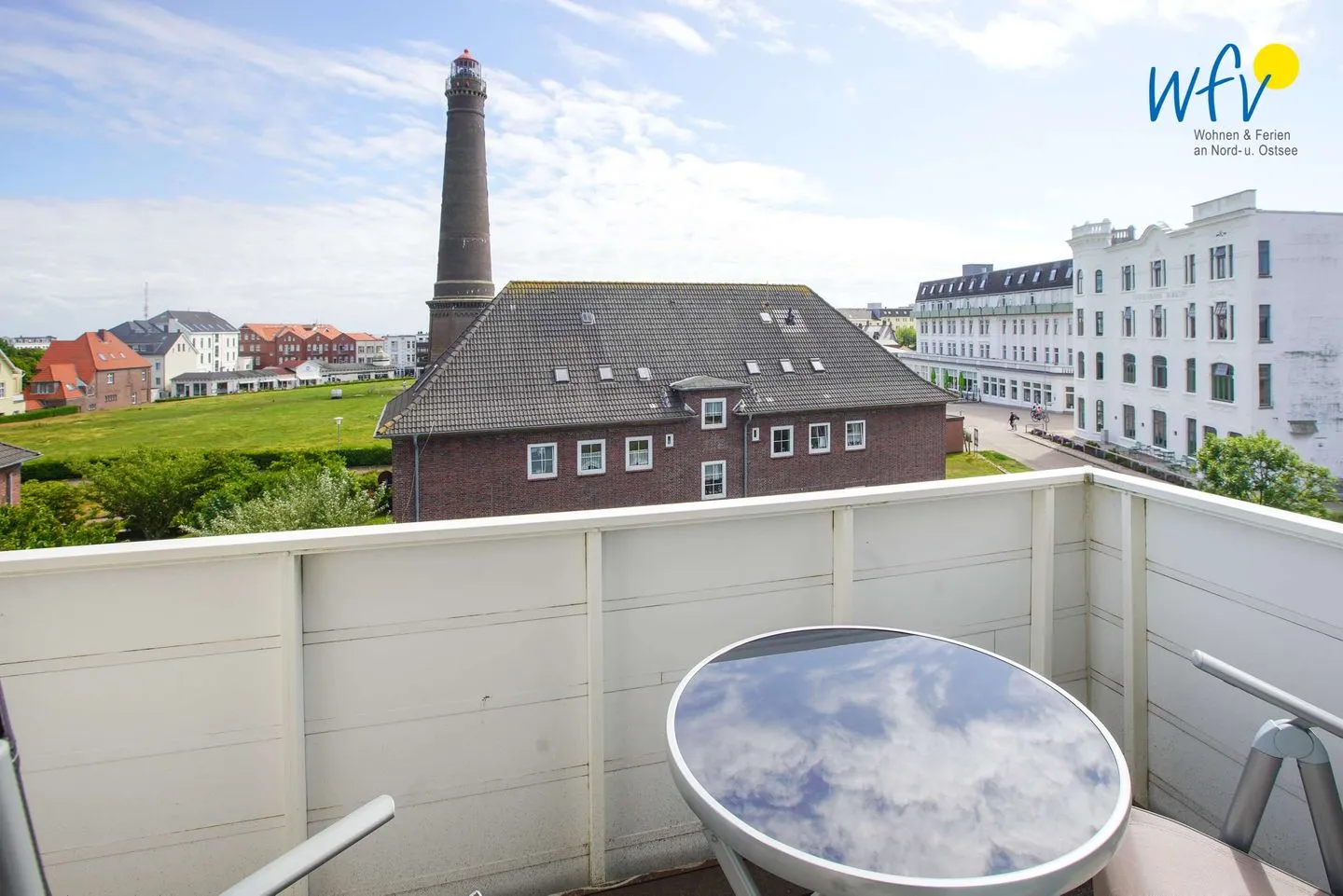 Apartmenthaus Roberta Ferienwohnung Meerblick Borkum - Balkon