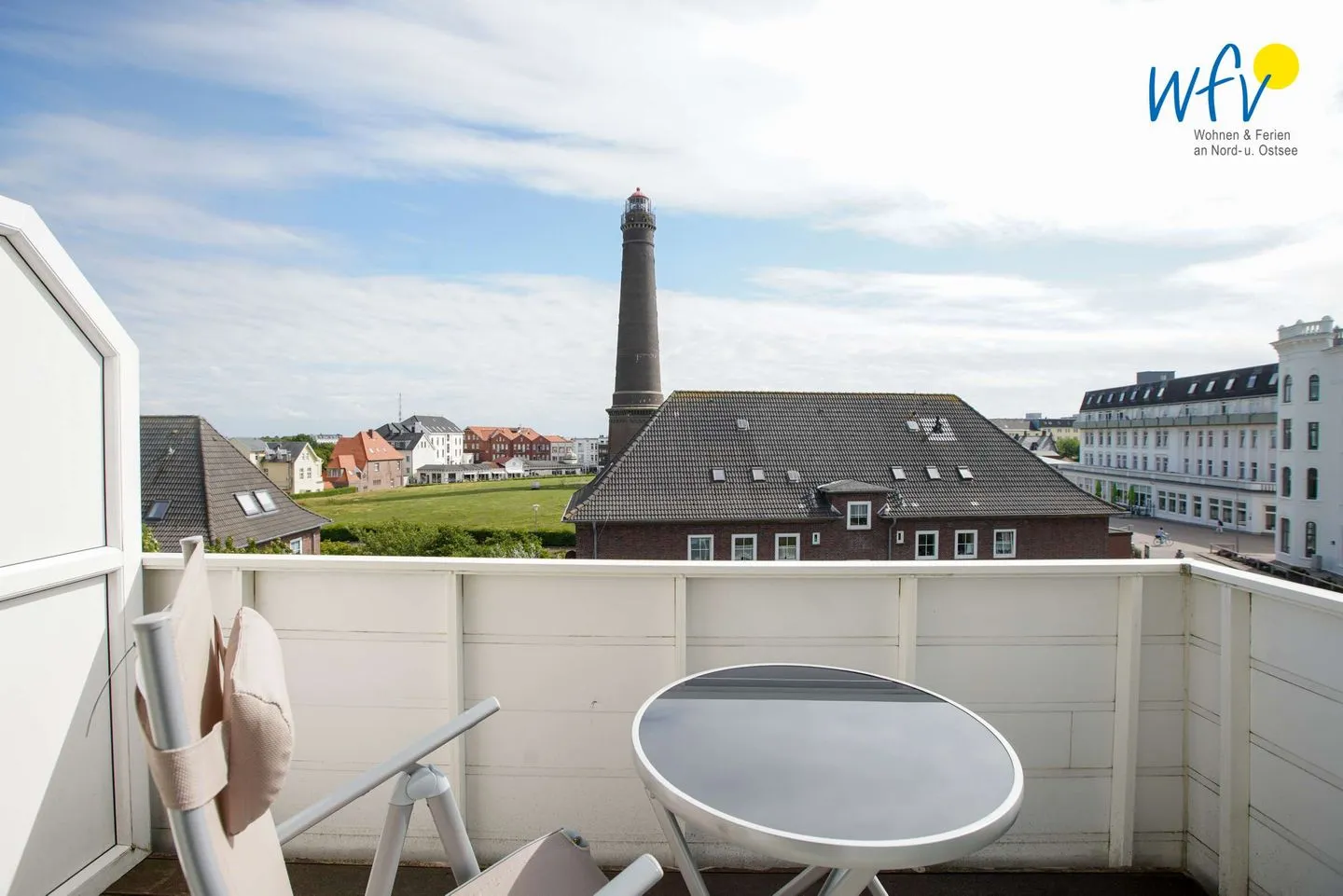 Apartmenthaus Roberta Ferienwohnung Meerblick Borkum - Balkon
