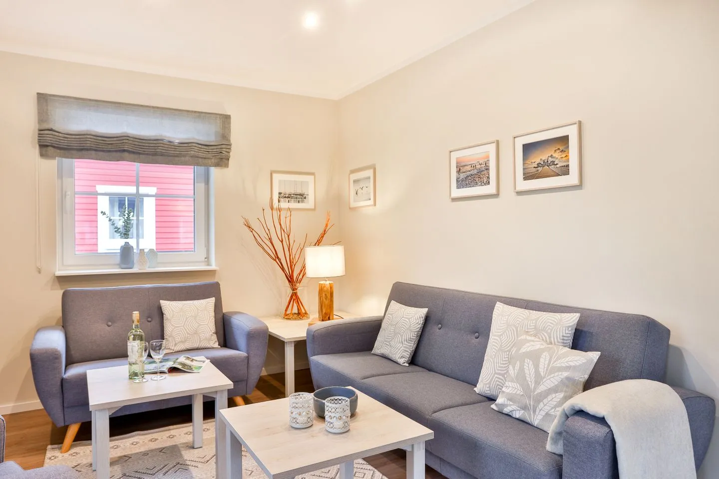 Ferienhaus Hygge Wiek - Wohnzimmer