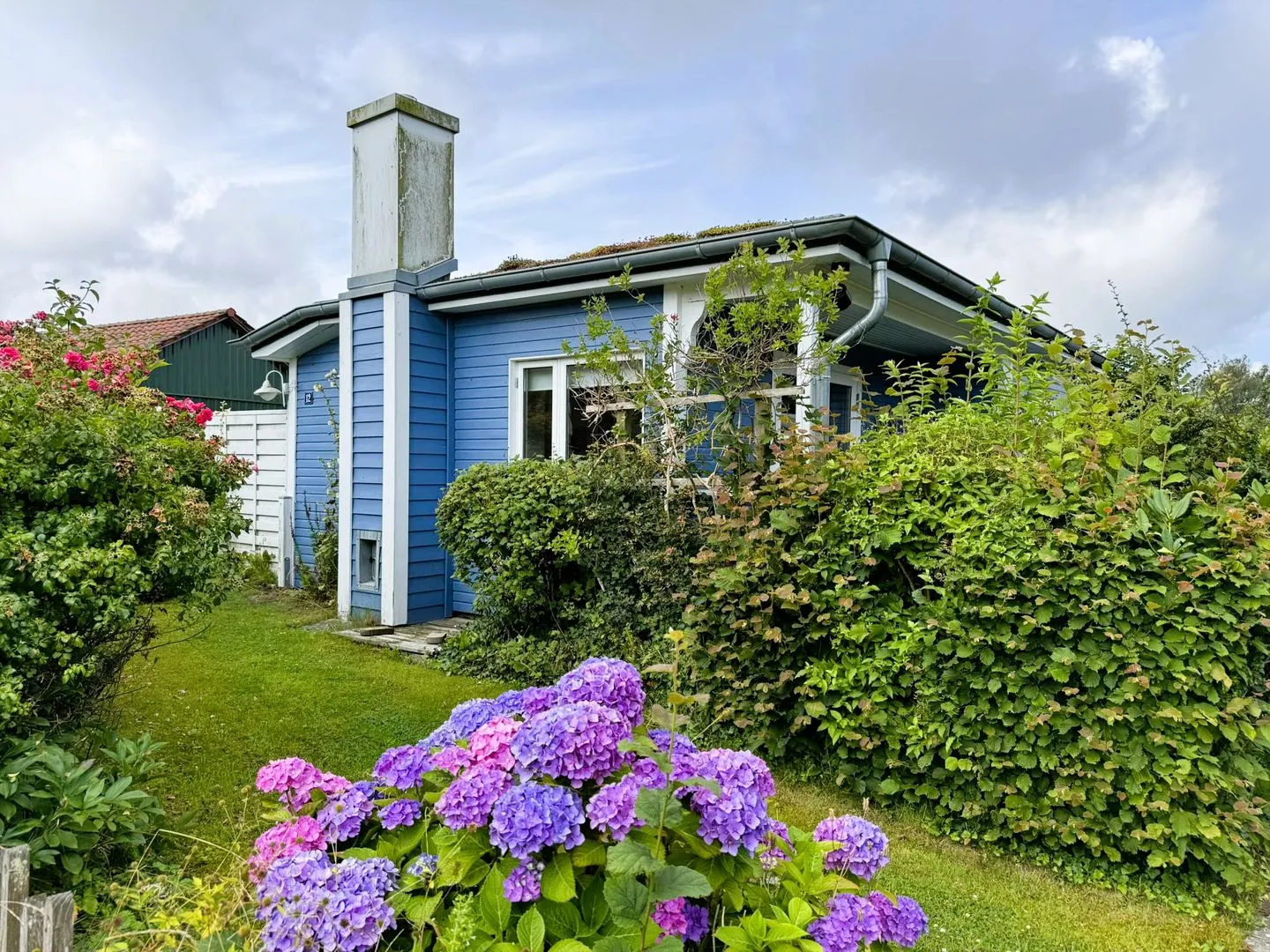 Blaue Pause Flensburger Förde - Blaues Häuschen am Meer mit Garten