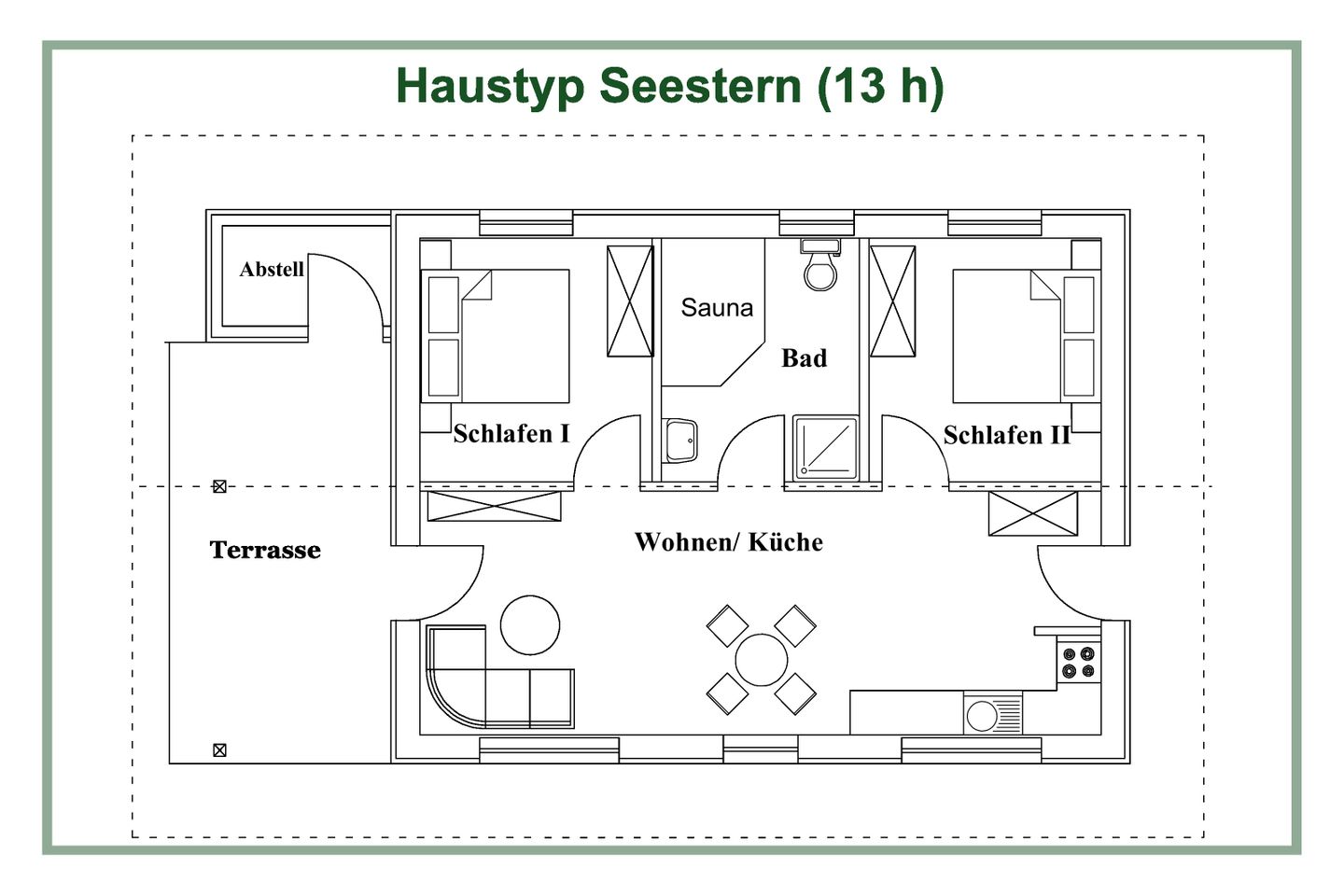Grundriss – Huus Blaumees 