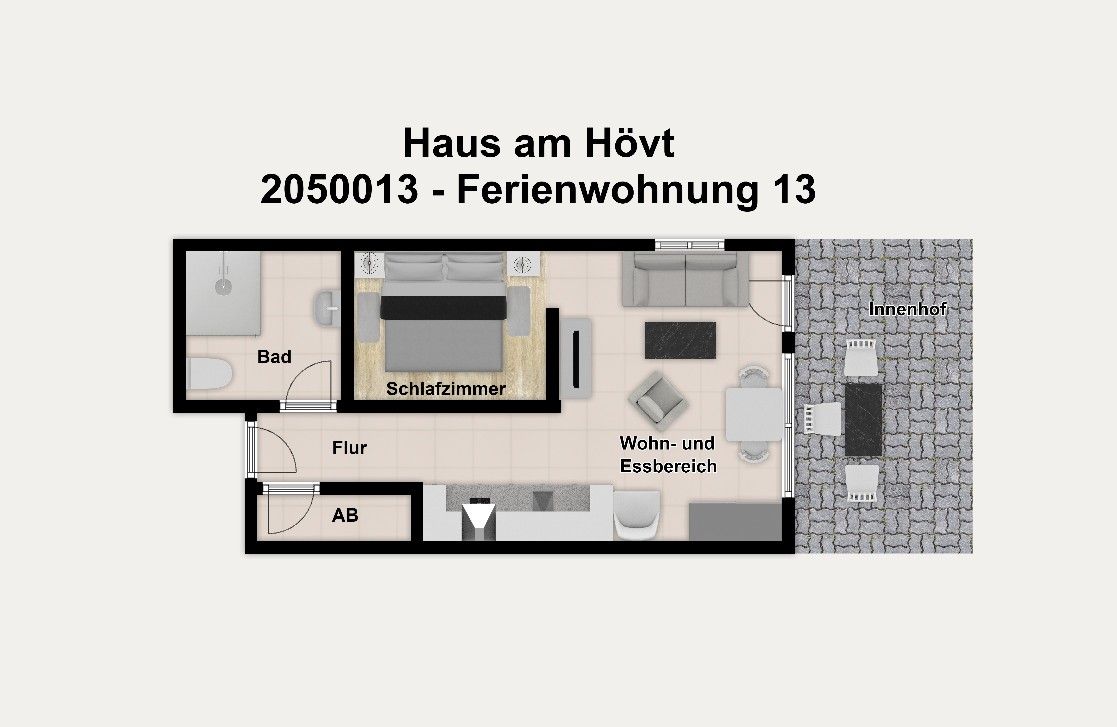 Haus am Hövt Ferienwohnung 13 Rügen - Göhren - Grundriss