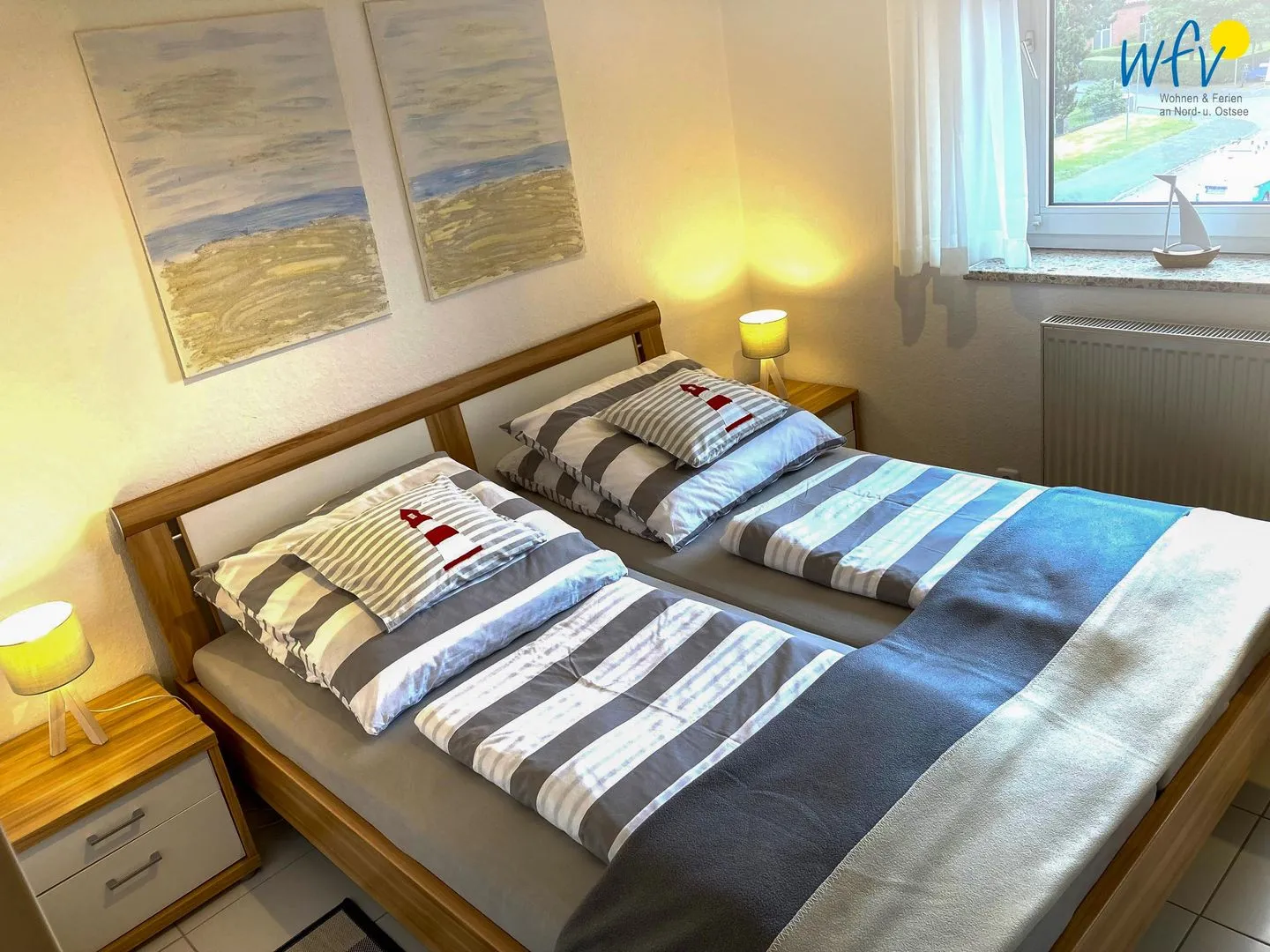 Strandhus Ferienwohnung MeerZeit Borkum - Schlafzimmer