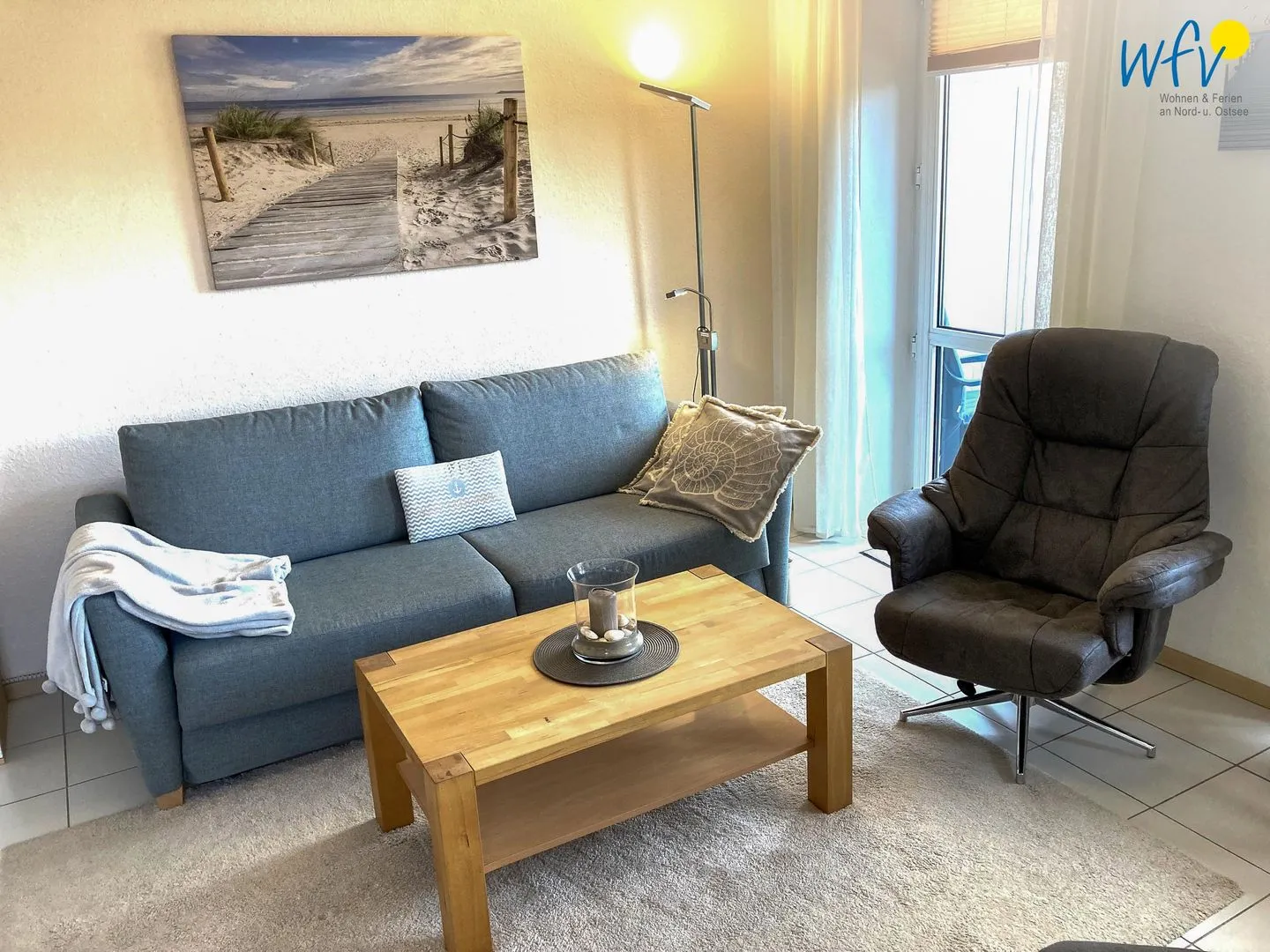 Strandhus Ferienwohnung MeerZeit Borkum - Wohnzimmer