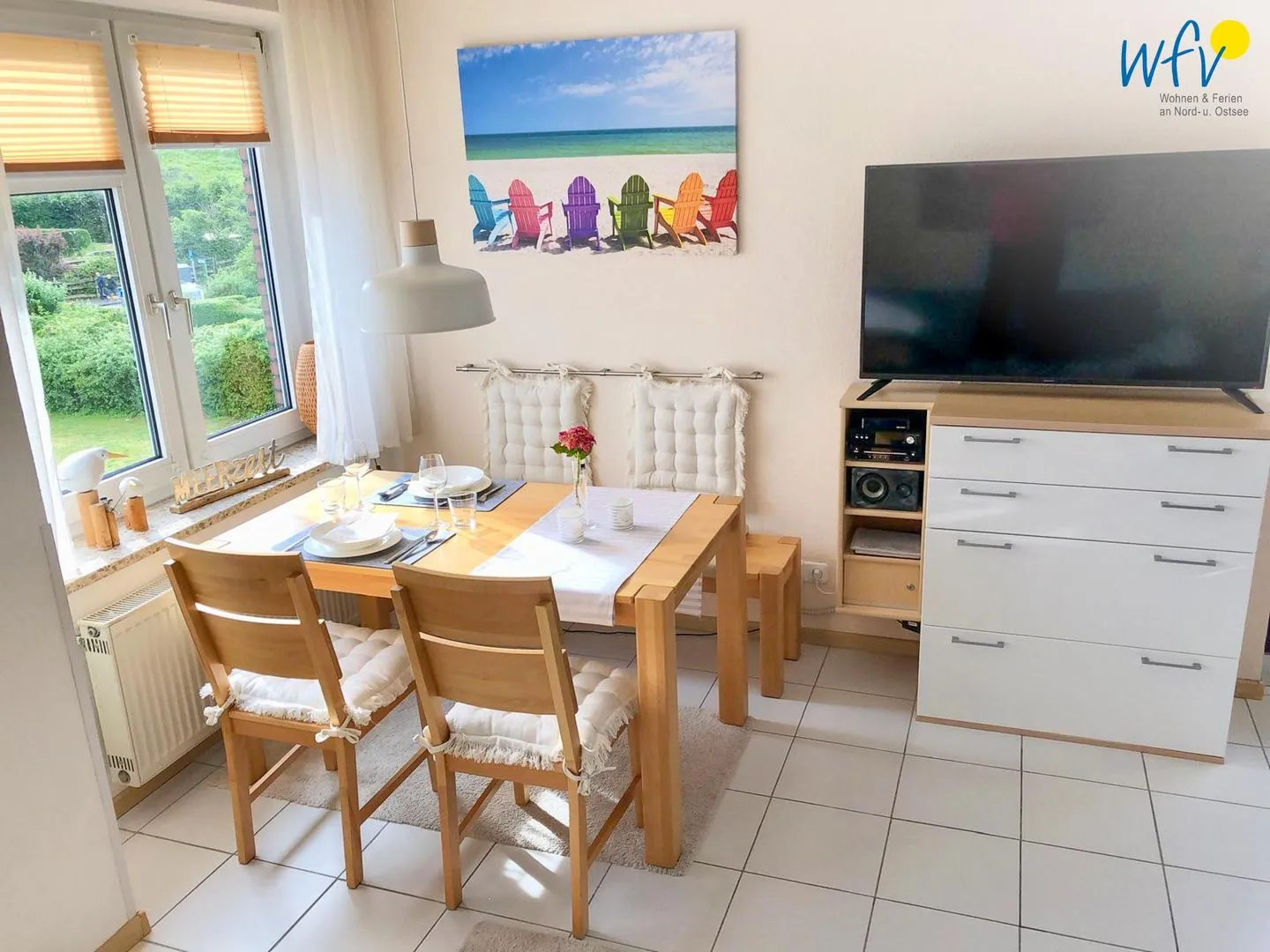 Strandhus Ferienwohnung MeerZeit Borkum - Wohnzimmer