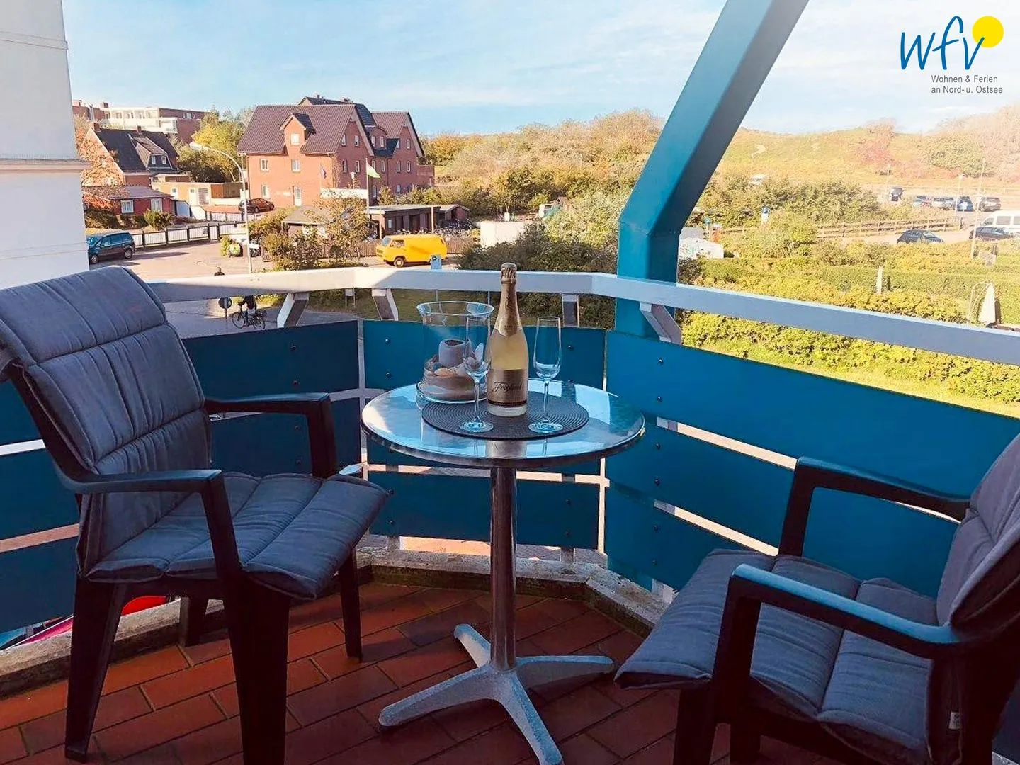 Strandhus Ferienwohnung MeerZeit Borkum - Balkon