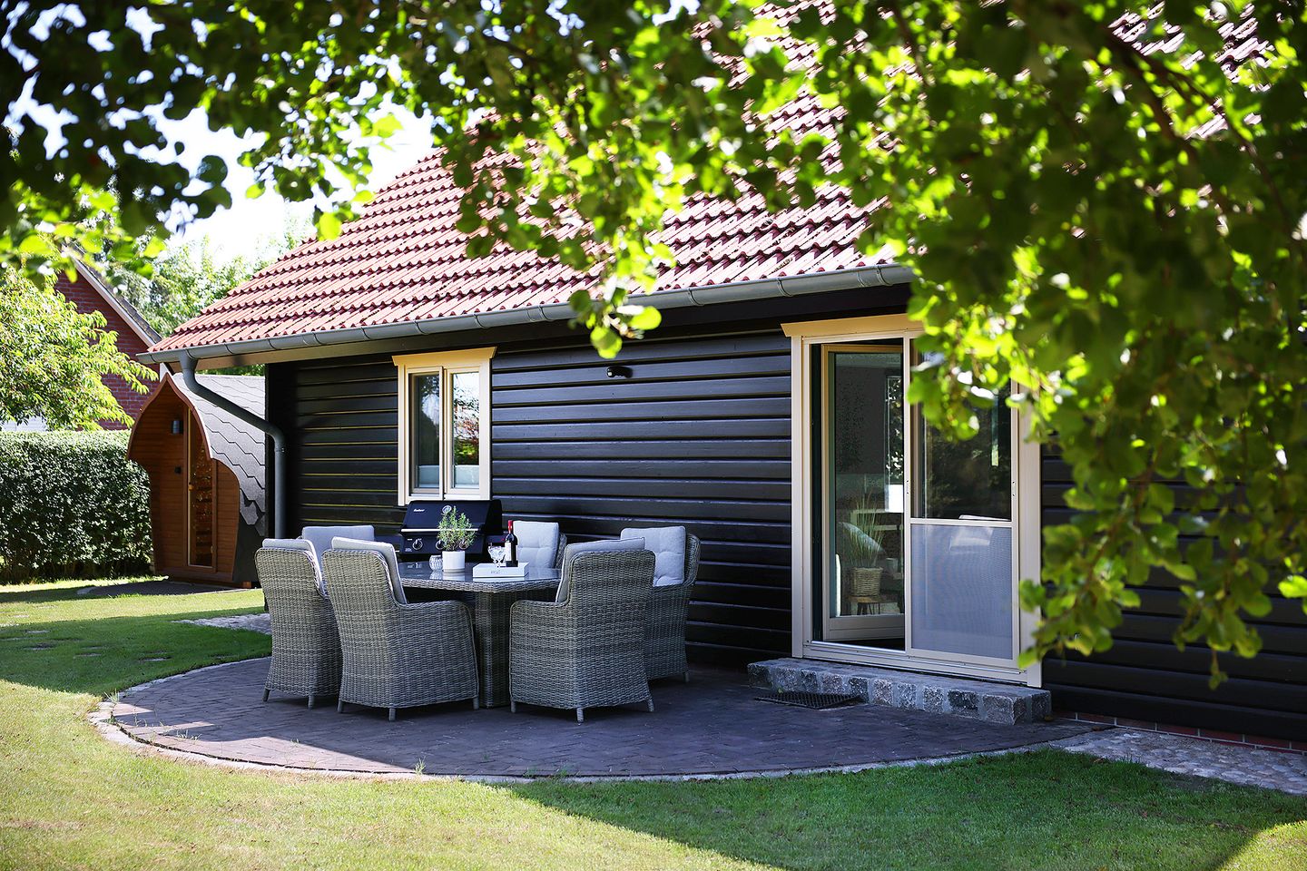 Hus Föfftein Terrasse im Garten