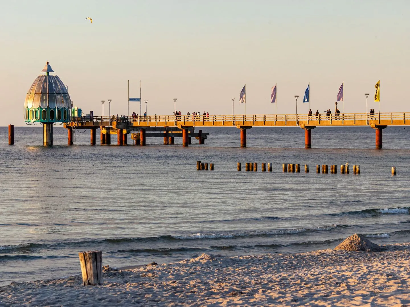 Deichperle Zingst - Ferienwohnung Deichperle Zingst - Seebrücke mit Tauchgondel