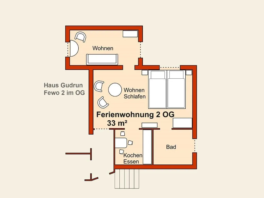 Stranddistel, Haus Gudrun: Whg. 2 Zinnowitz - Grundriss