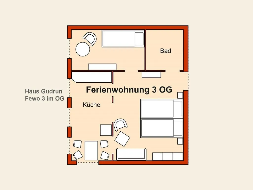Stranddistel, Haus Gudrun: Whg. 3 Zinnowitz - Grundriss
