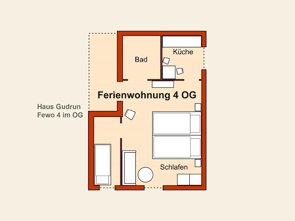 Stranddistel, Haus Gudrun: Whg. 4 Zinnowitz - Grundriss