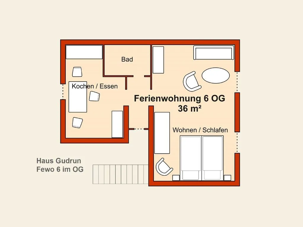 Stranddistel, Haus Gudrun: Whg. 6 Zinnowitz - Grundriss