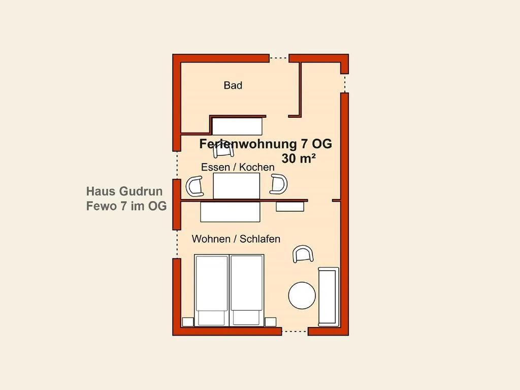 Stranddistel, Haus Gudrun: Whg. 7 Zinnowitz - Grundriss