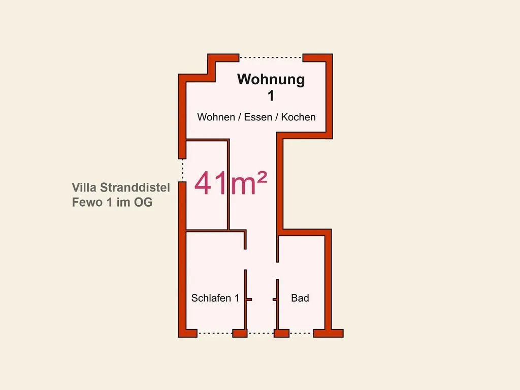 Villa Stranddistel, Whg. 1 Zinnowitz - Grundriss