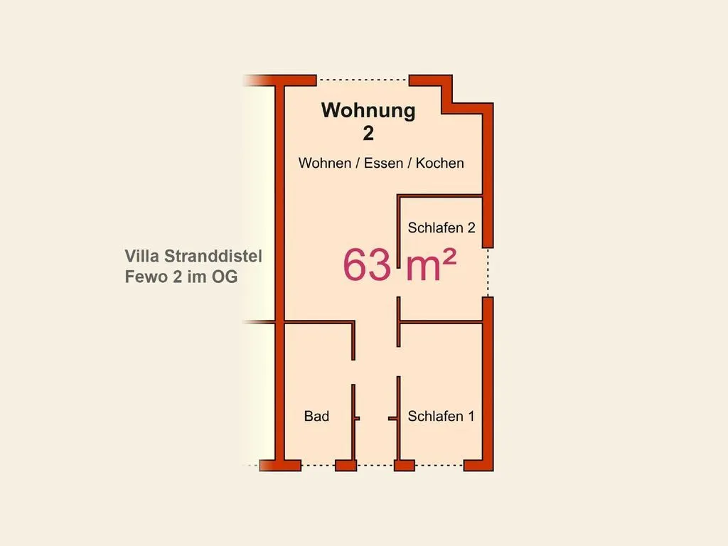 Villa Stranddistel, Whg. 2 Zinnowitz - Grundriss