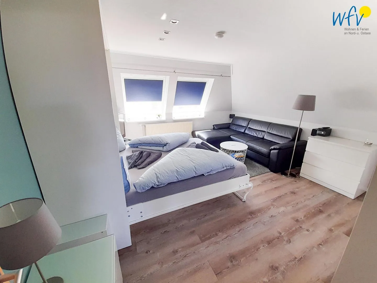 Strandhus Ferienwohnung Panorama Ausblick Borkum - Wohnzimmer