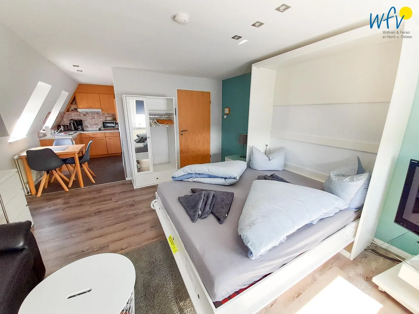 Strandhus Ferienwohnung Panorama Ausblick Borkum - Wohnzimmer