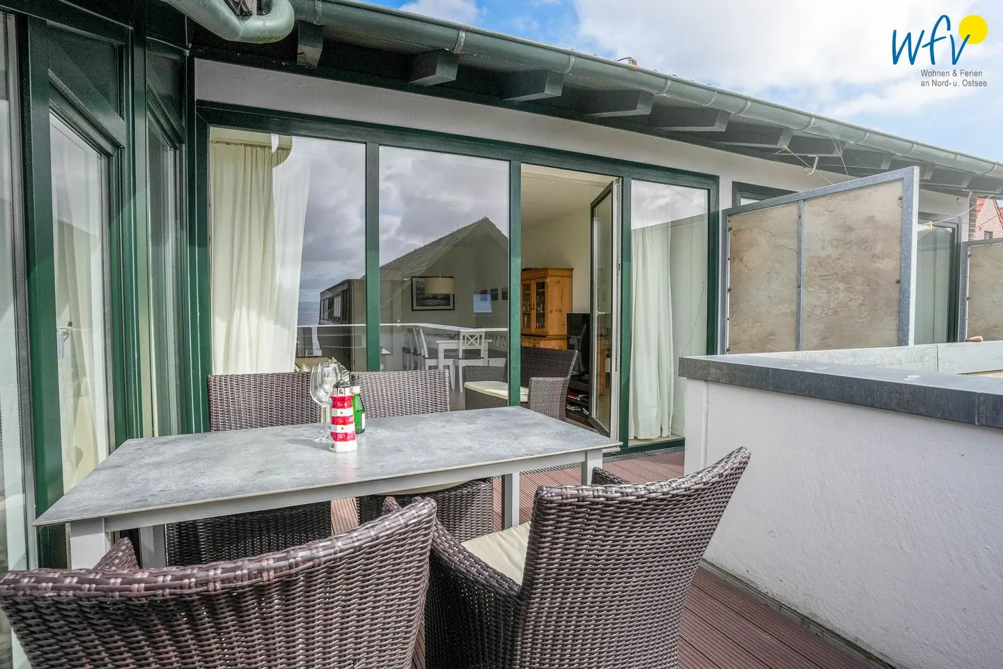 Haus Rasmus Ferienwohnung Kiebitzkoje Langeoog - Balkon