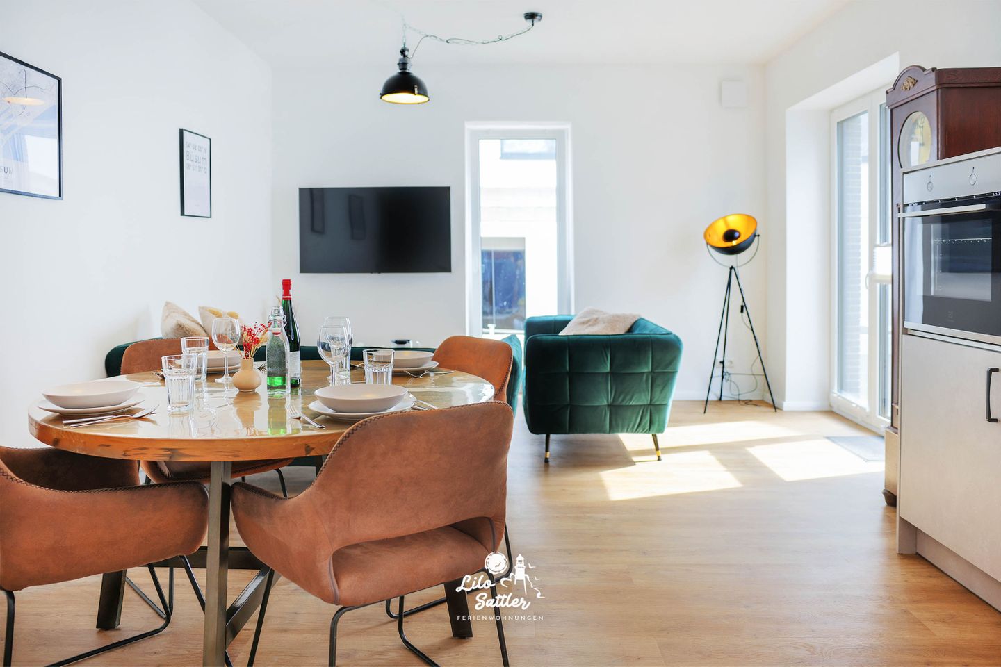"Deichstuben" Whg. 1, Wohnzimmer, Essplatz