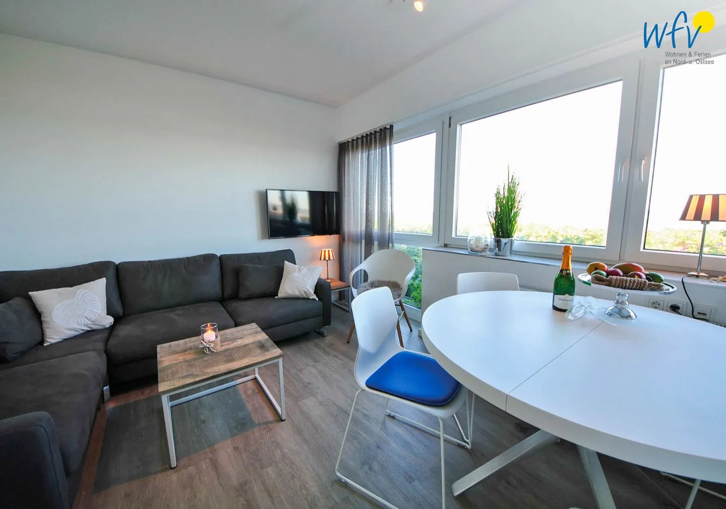 Haus Panorama Ferienwohnung Strandkieker Wangerooge - Wohnzimmer