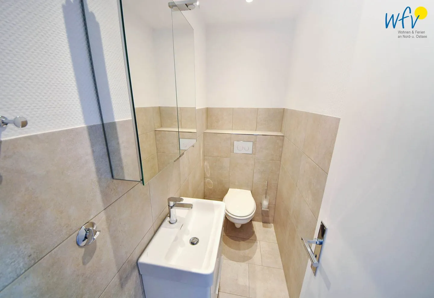 Haus Panorama Ferienwohnung Strandkieker Wangerooge - Badezimmer