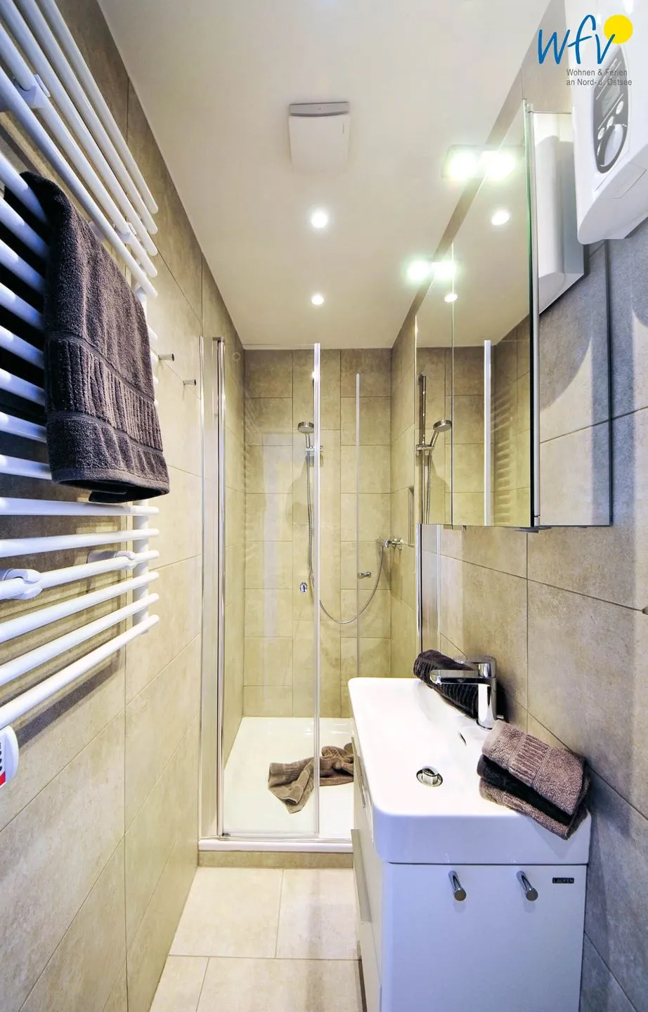 Haus Panorama Ferienwohnung Strandkieker Wangerooge - Badezimmer