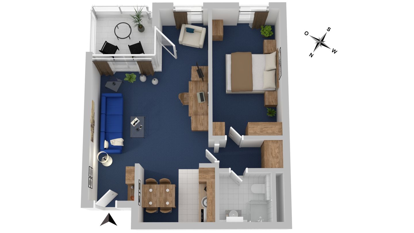 Herzmuschel Zingst - Ferienwohnung Herzmuschel Aparthotel Zingst - Grundriss