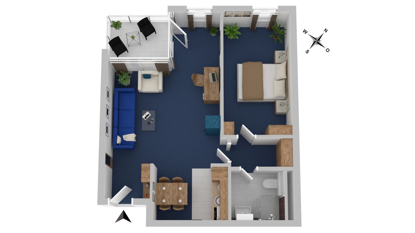 Meeresbrise Zingst - Ferienwohnung Meeresbrise Aparthotel Zingst - Grundriss