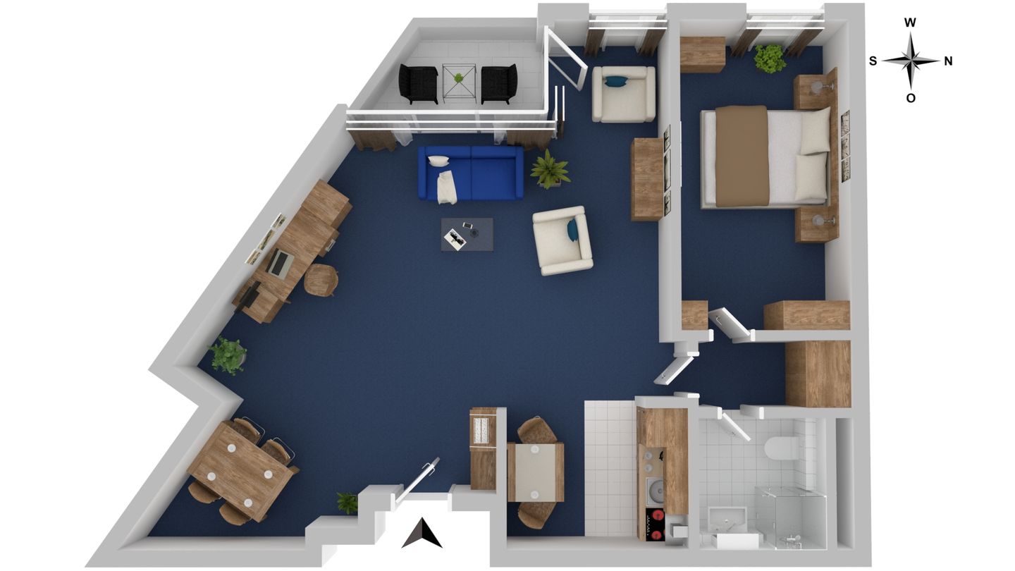 Ankerplatz Zingst - Ferienwohnung Ankerplatz Aparthotel Zingst - Grundriss