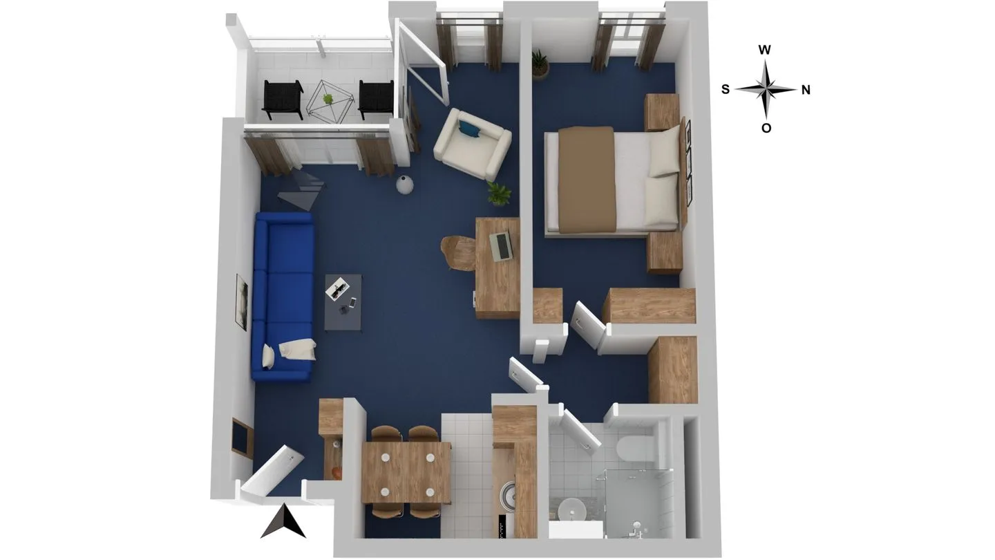 Küstenglück Zingst - Ferienwohnung Küstenglück Aparthotel Zingst - Grundriss