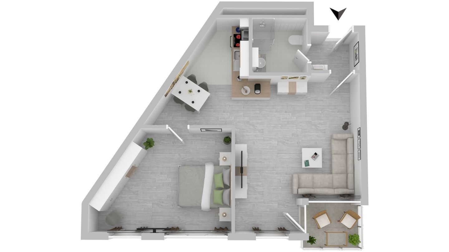 Kapitän Ed Zingst - Ferienwohnung Kapitän Ed Aparthotel Zingst - Grundriss