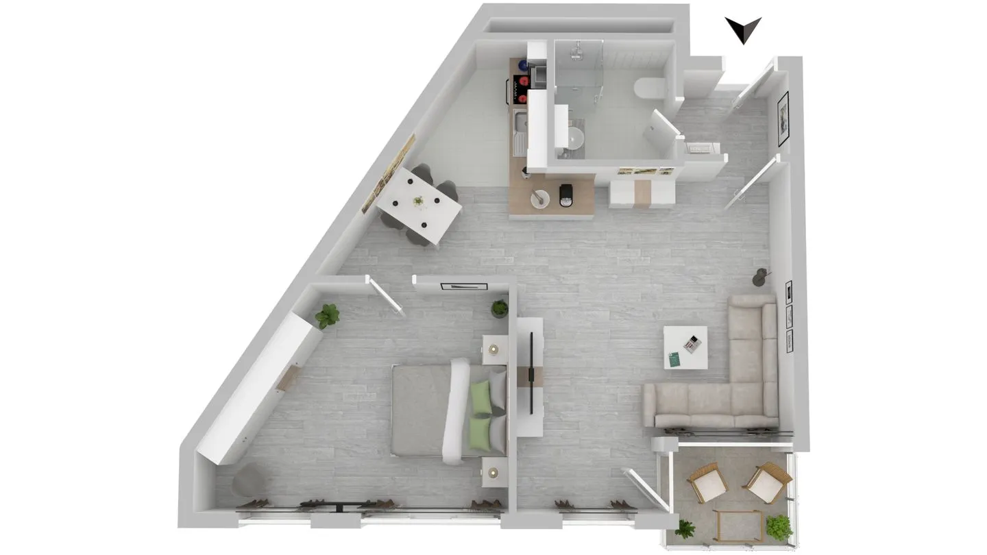 Kapitän Ed Zingst - Ferienwohnung Kapitän Ed Aparthotel Zingst - Grundriss