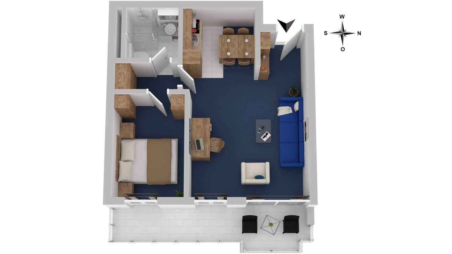  Deichkieker Zingst - Ferienwohnung Deichkieker Aparthotel Zingst - Grundriss