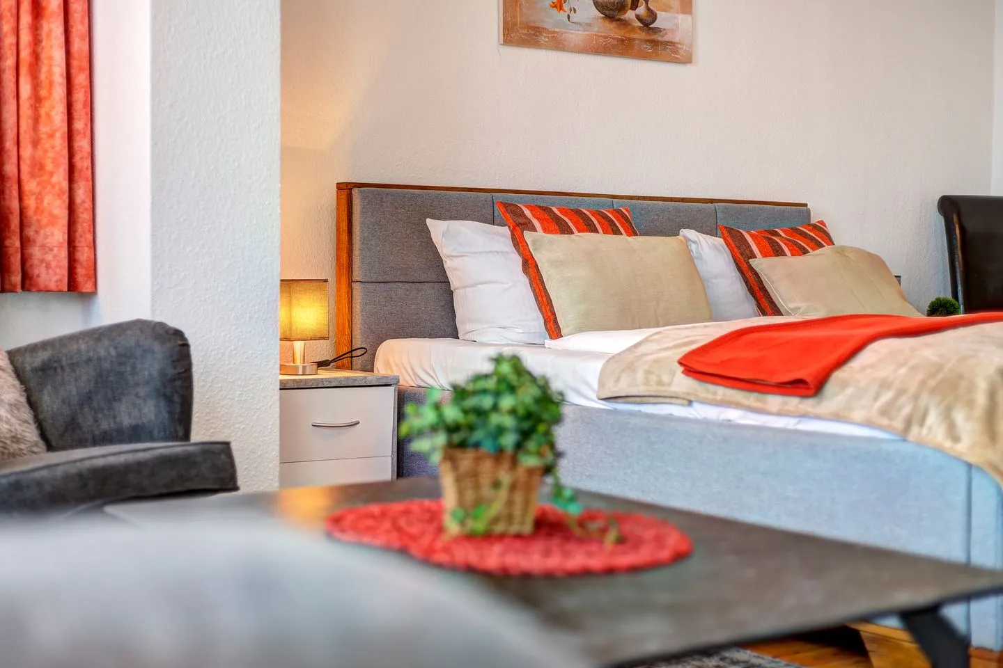 Stranddistel, Haus Gudrun: Whg. 1 Zinnowitz - Bett