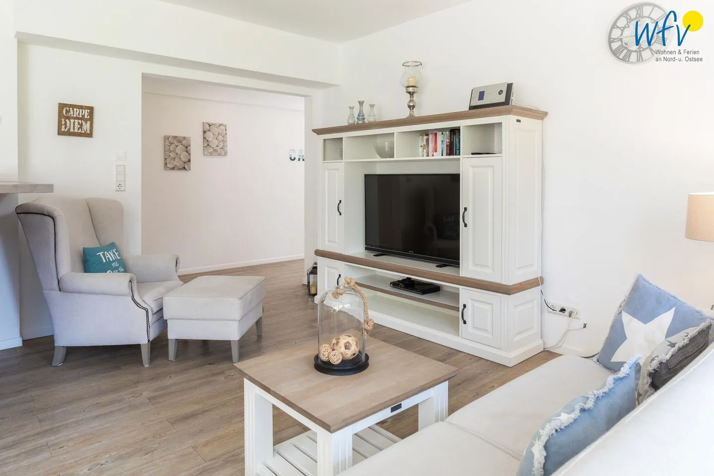 Appartementhaus Villa am Januspark Ferienwohnung Border Suite Juist - Wohnzimmer