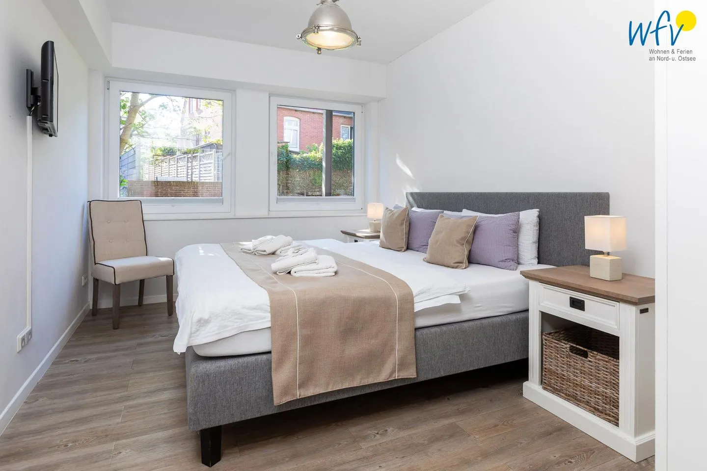 Appartementhaus Villa am Januspark Ferienwohnung Border Suite Juist - Schlafzimmer