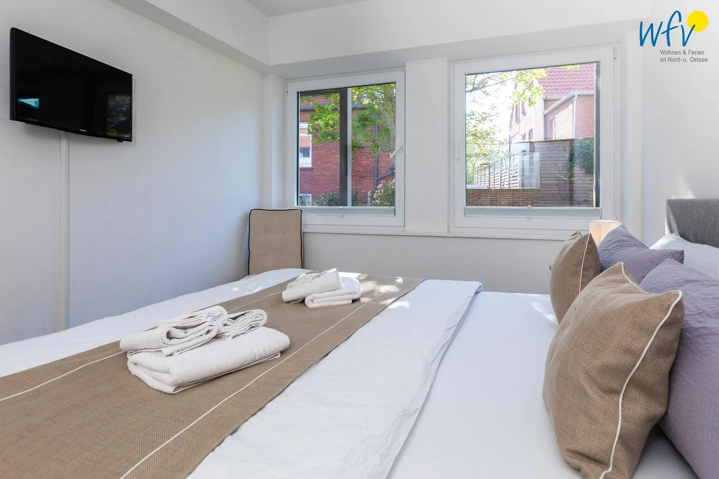 Appartementhaus Villa am Januspark Ferienwohnung Border Suite Juist - Schlafzimmer