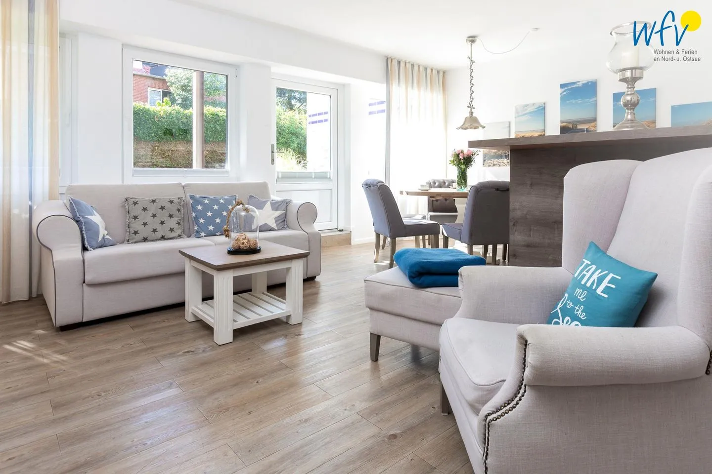 Appartementhaus Villa am Januspark Ferienwohnung Border Suite Juist - Wohnzimmer