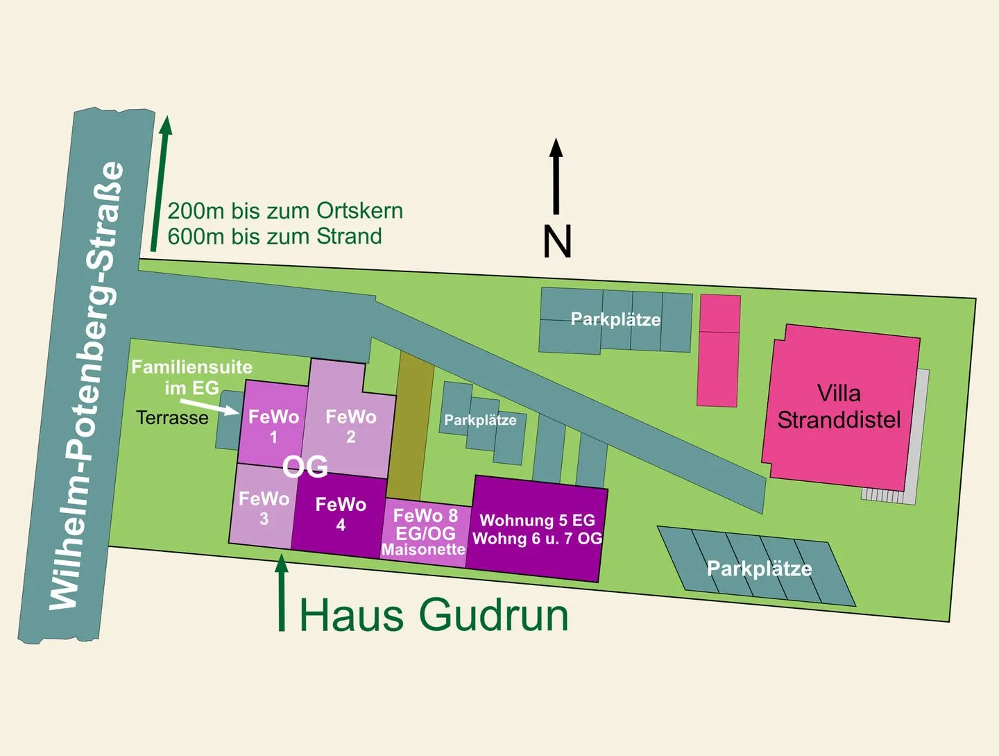 Stranddistel, Haus Gudrun: Whg. 8 Zinnowitz - Grundriss