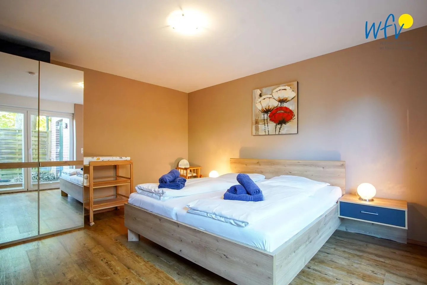 Haus Gartenstraße Ferienwohnung Nemo Borkum - Schlafzimmer